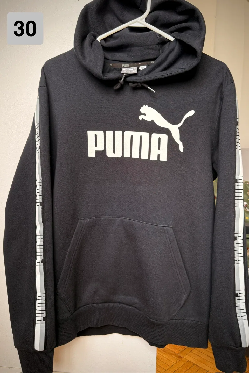 Puma Black Hoodie with Logo