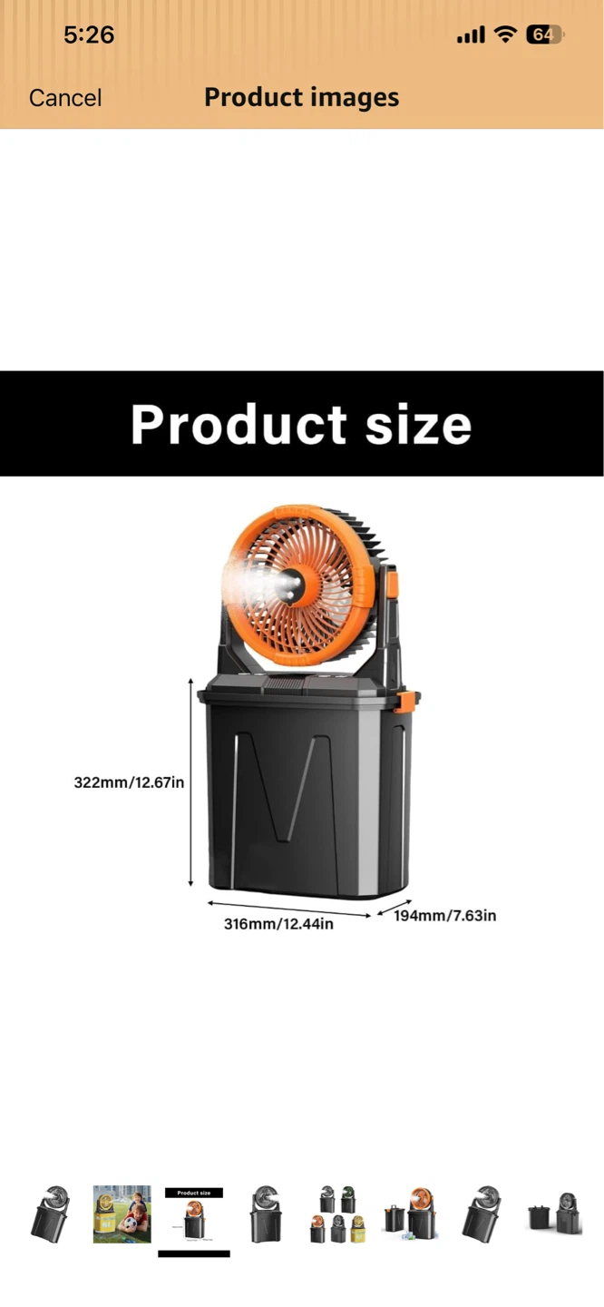 Portable Misting Fan Cooler - photo 2