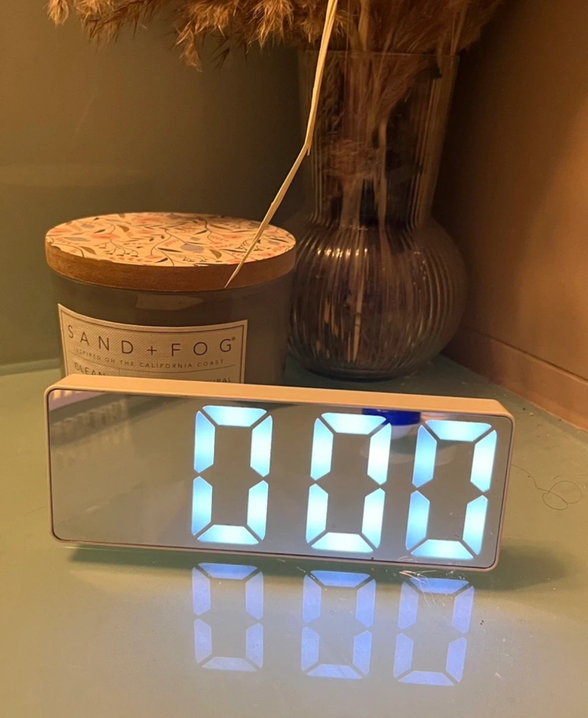 Digital Alarm Clock Mirror Display