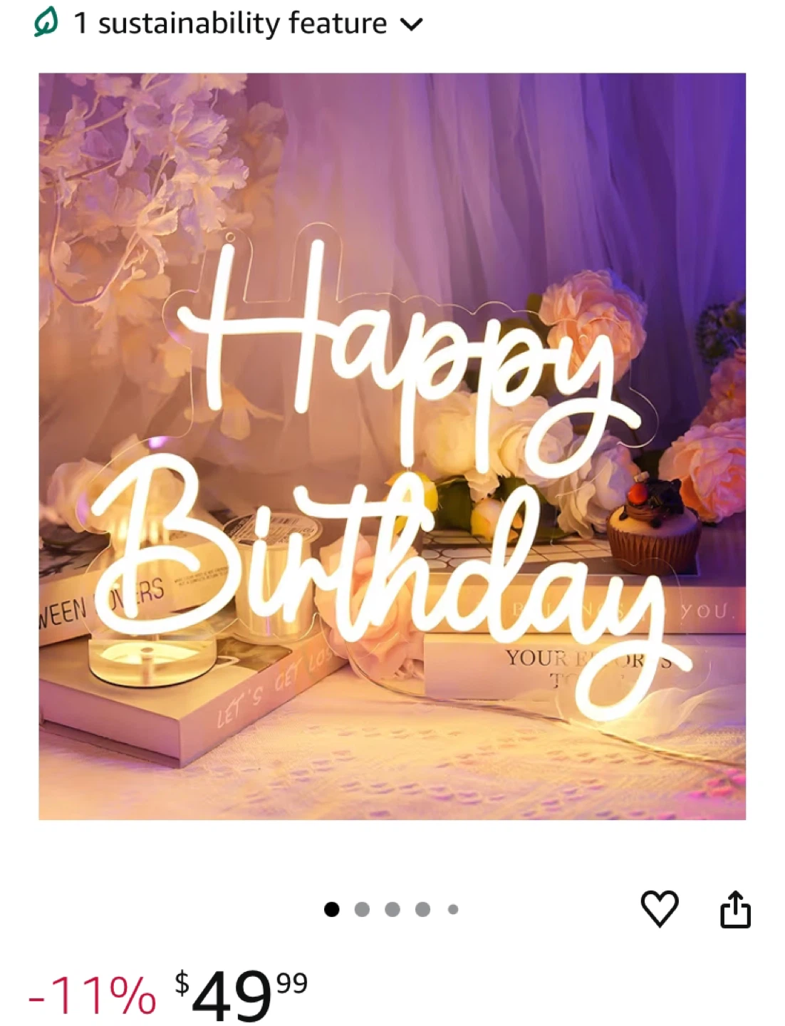 Happy Birthday Neon Sign - photo 3