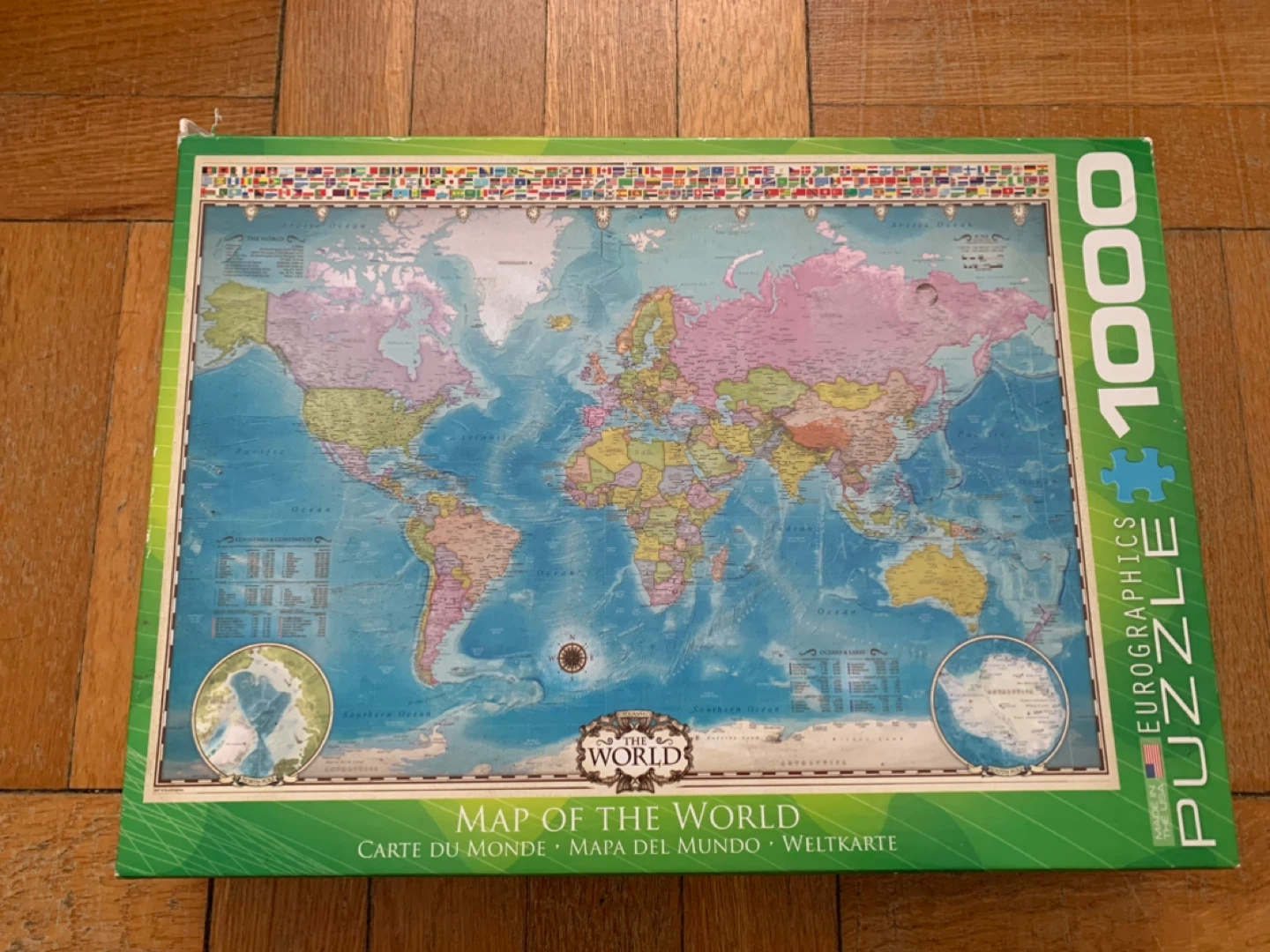 Eurographics World Map 1000 Piece Puzzle