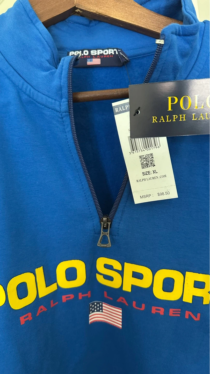 Polo Sport Ralph Lauren 1/4 Zip Sweatshirt XL Blue - photo 2