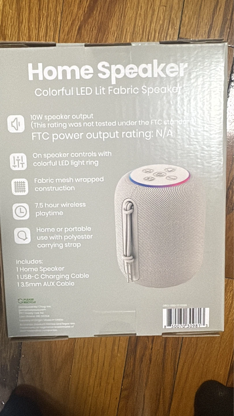 Home Speaker Colorful Led Lit Fabric Speaker - photo 5