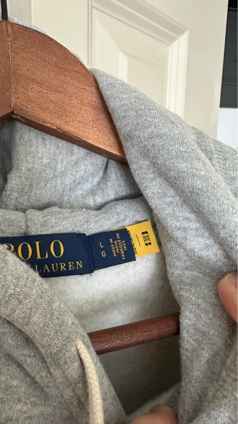 Grey Polo Ralph Lauren Hoodie - Size L - photo 2