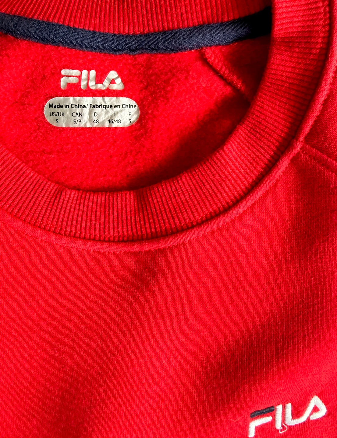 Fila Red Blue Colorblock Sweatshirt - Size S - photo 2