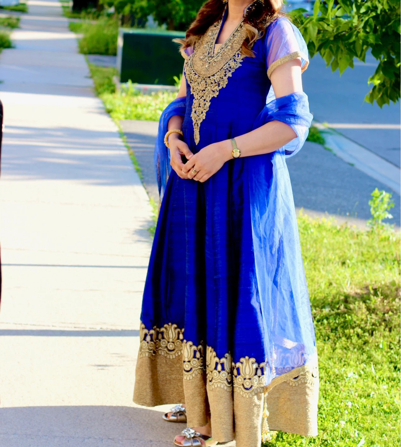 Long embroidery dress desi style