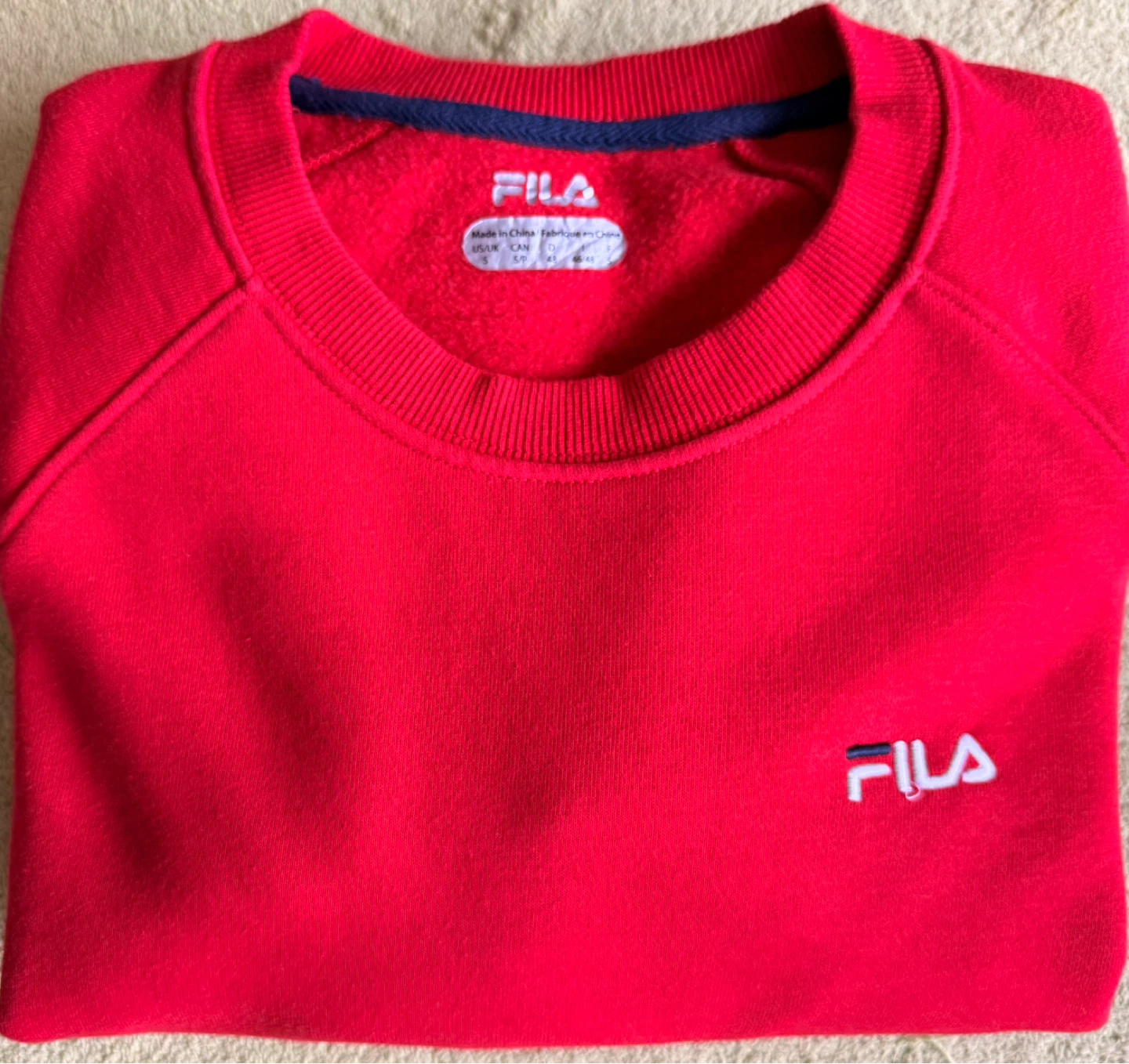 Fila Red Blue Colorblock Sweatshirt - Size S - photo 3