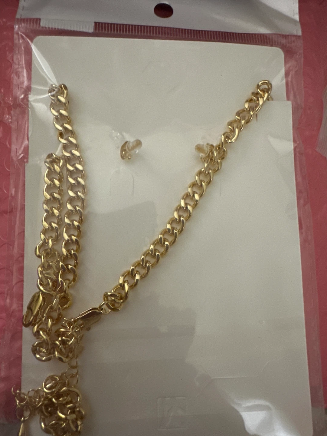 NYH Jewelry Gold laminated Clover Necklace and Earrings Set - photo 3