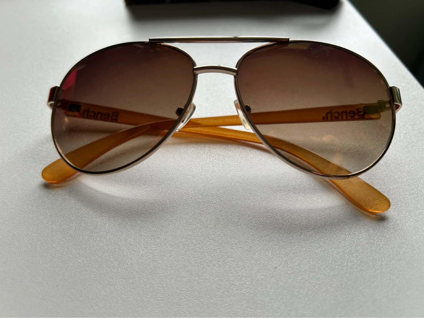 Bench Aviator Sunglasses - Rose Gold & Brown Gradient