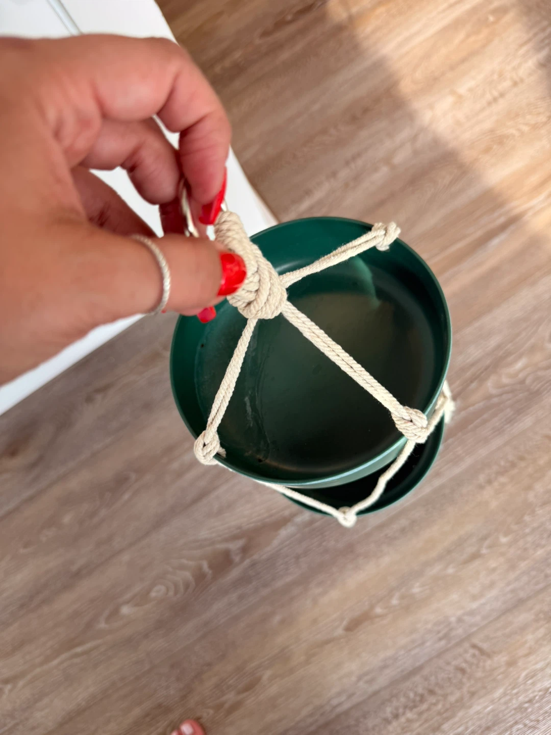 Two-Tier Green Hanging bird feeder - photo 2