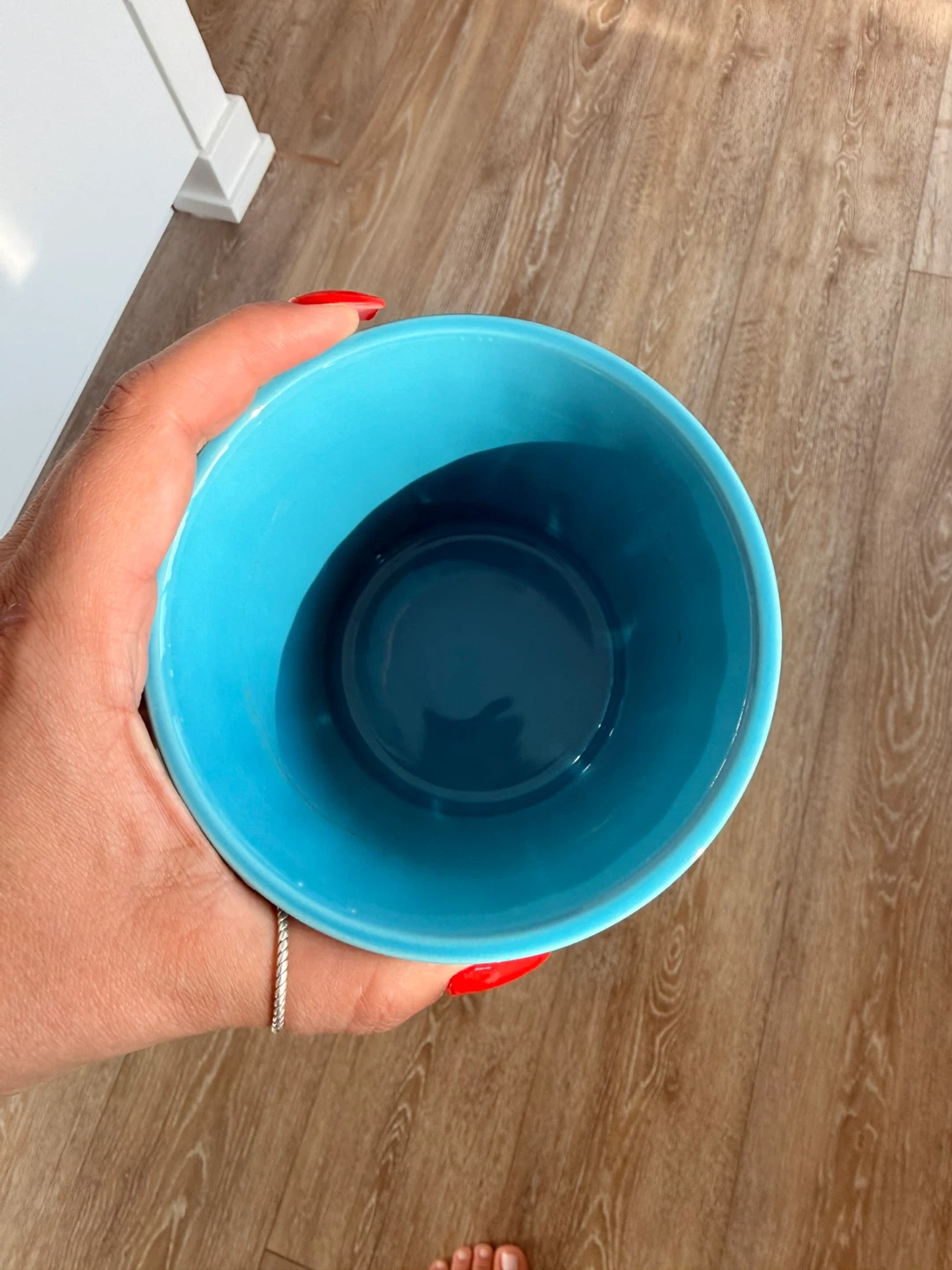 Turquoise Ceramic Planter Pot - photo 3