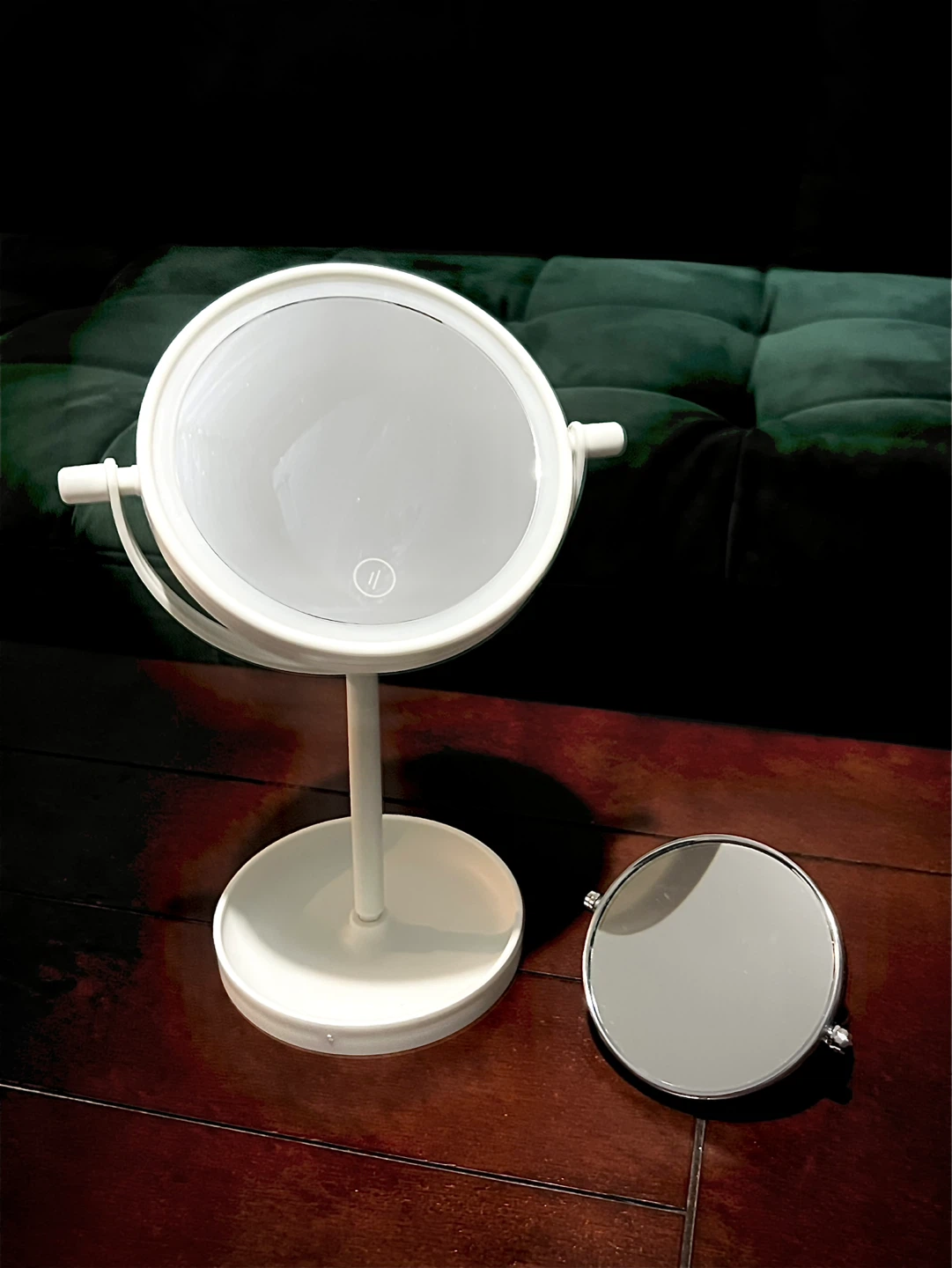 Mirror Bundle - White Vanity Mirror & Double-Sided Mirror
