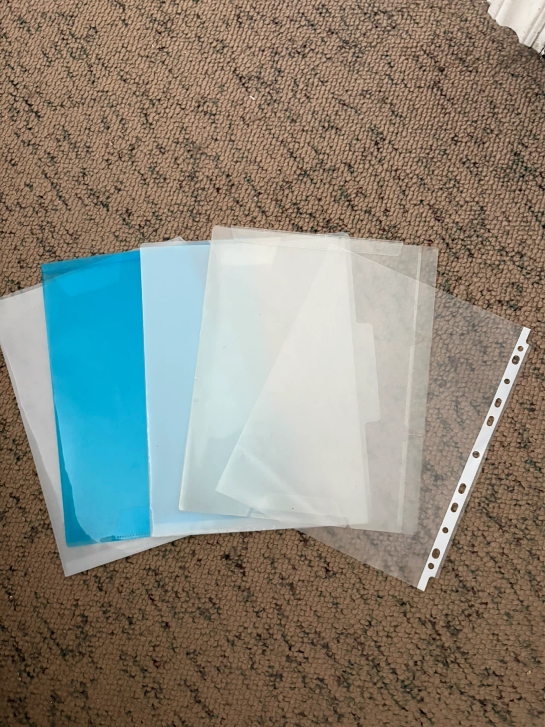 Assorted Plastic Page Protectors & Folders