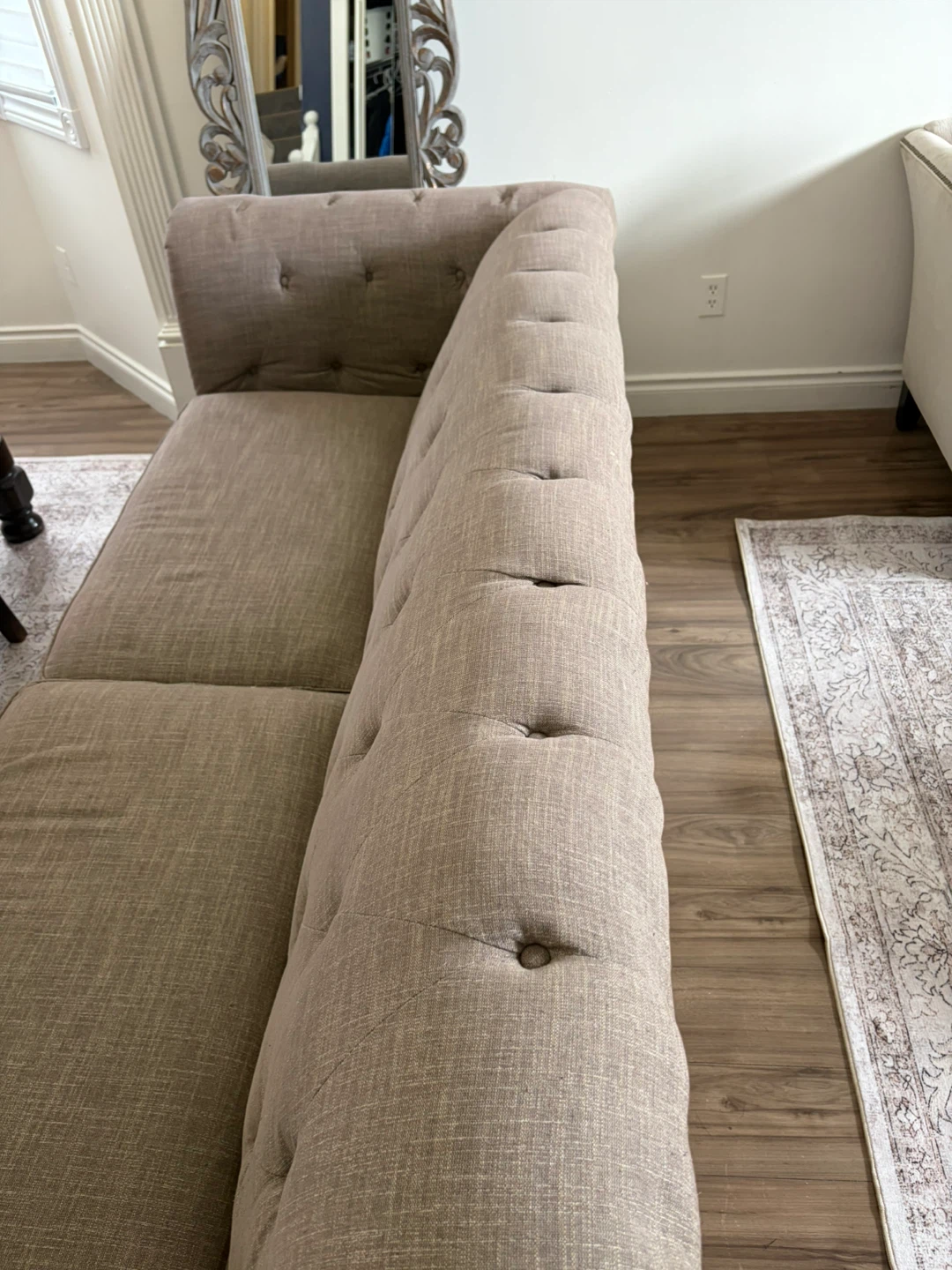 Tufted Chesterfield Sofa with Nailhead Trim - photo 5