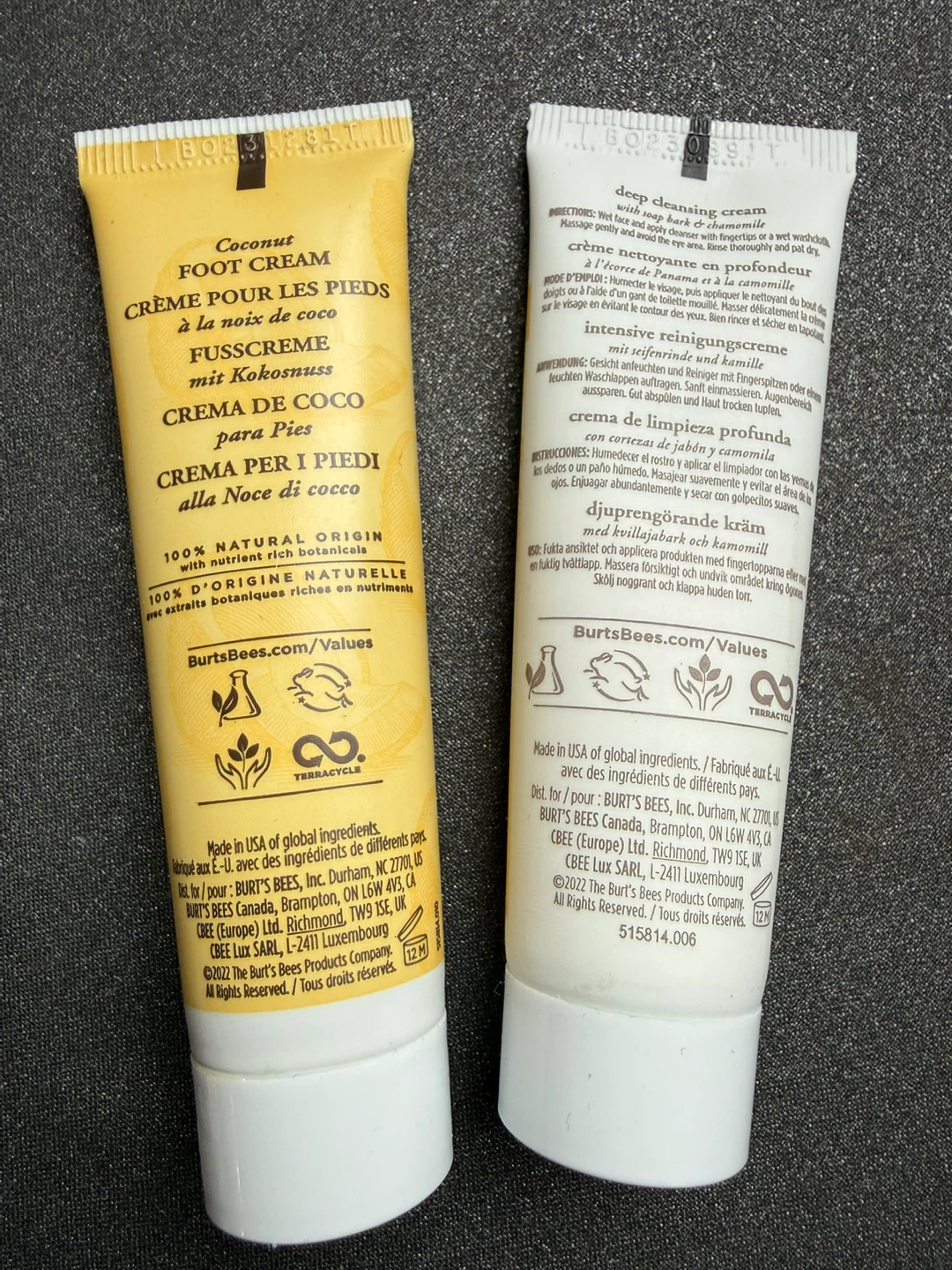 Burt's Bees Foot Cream & Deep Cleansing Cream. Travel Size - photo 2