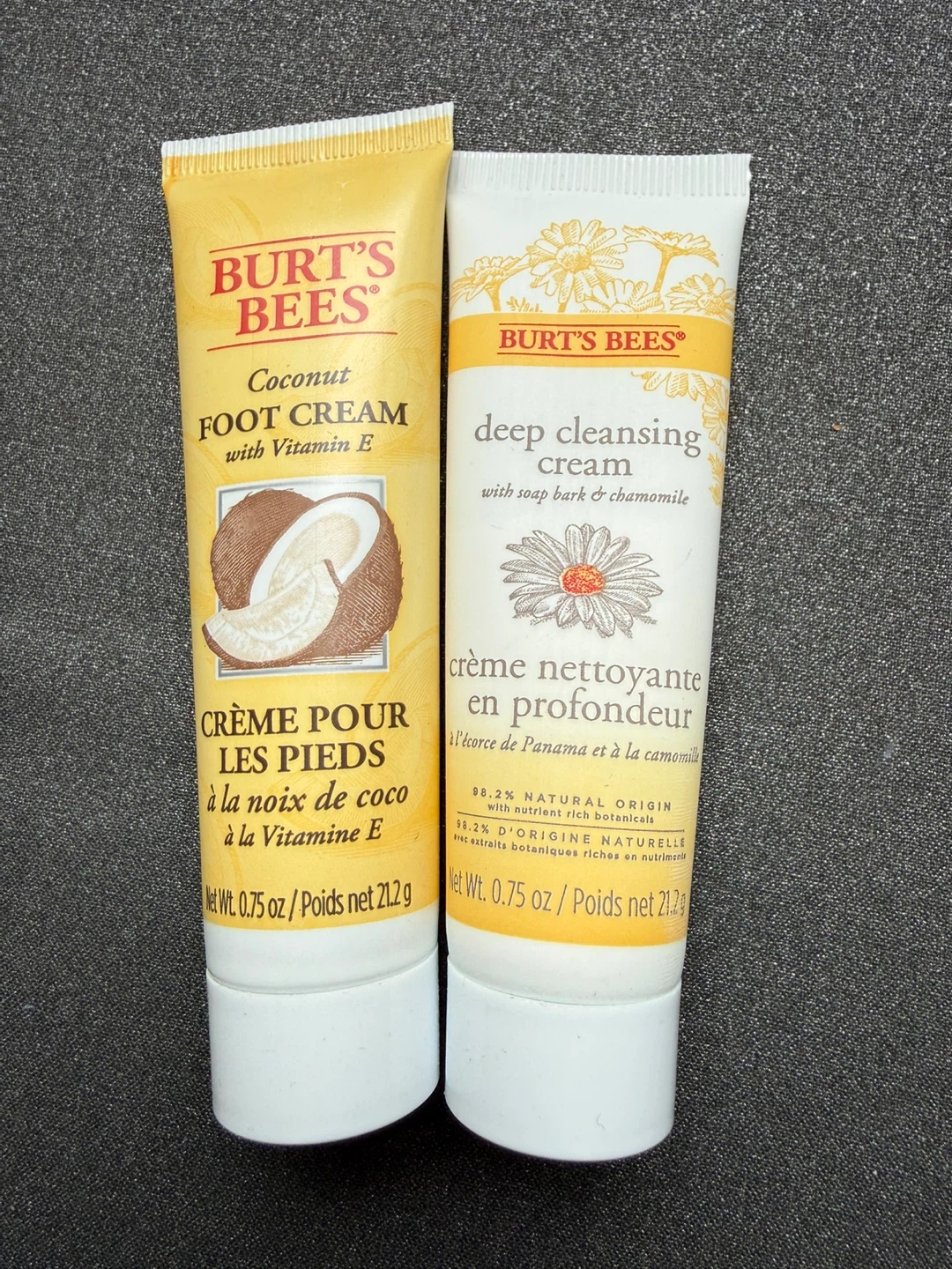 Burt's Bees Foot Cream & Deep Cleansing Cream. Travel Size