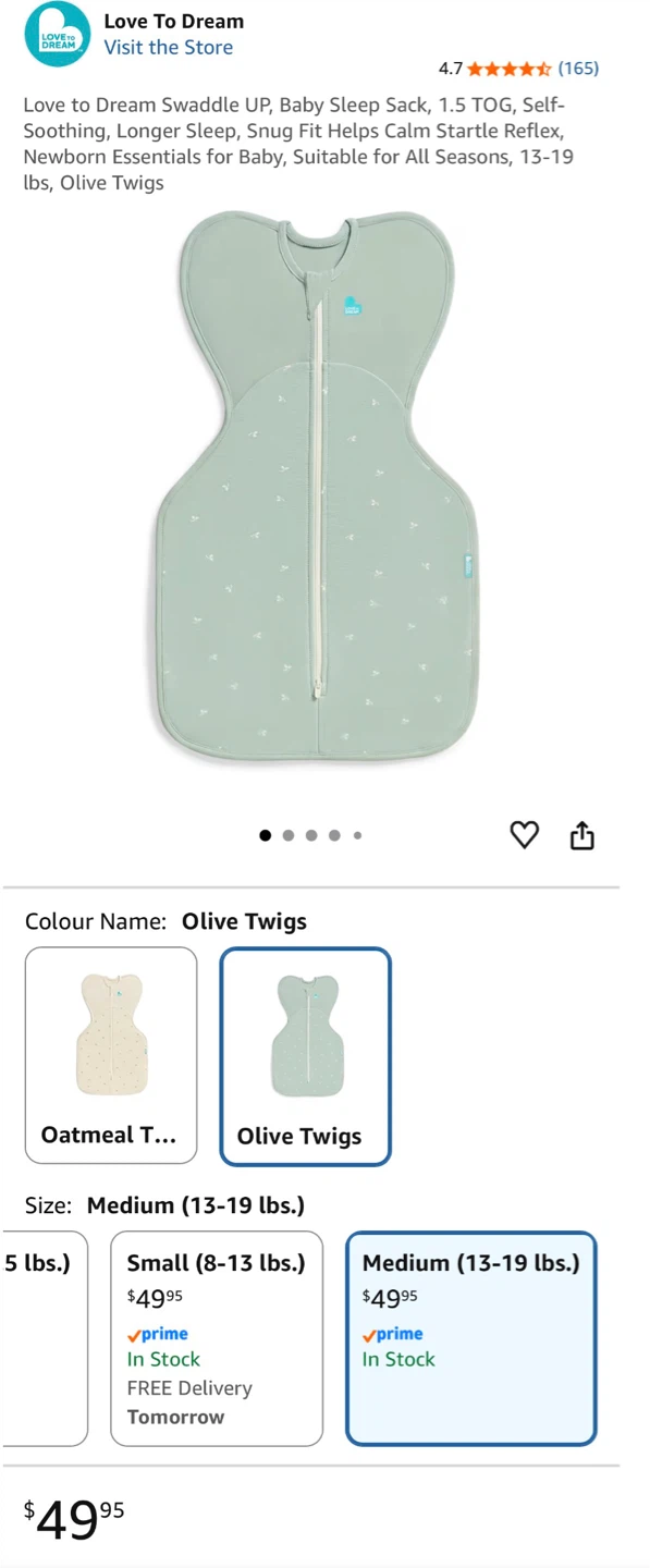 NEW Love to Dream Swaddle UP Baby Sleep Sack, 1.5 TOG 3-6 Mos - photo 2