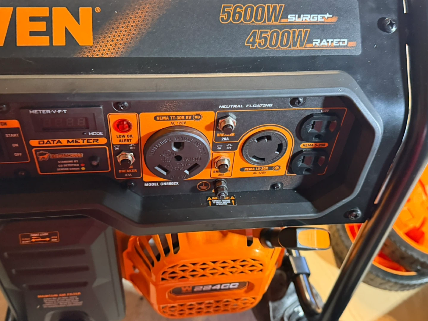WEN 5600W Surge / 4500W Rated Portable Generator - photo 3