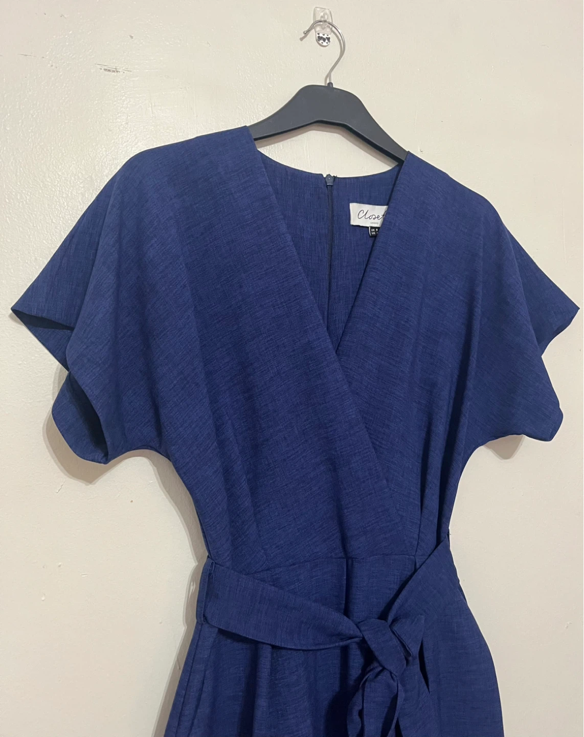 Closet London Blue Wrap Jumpsuit Size UK 8 / US 4 - photo 2