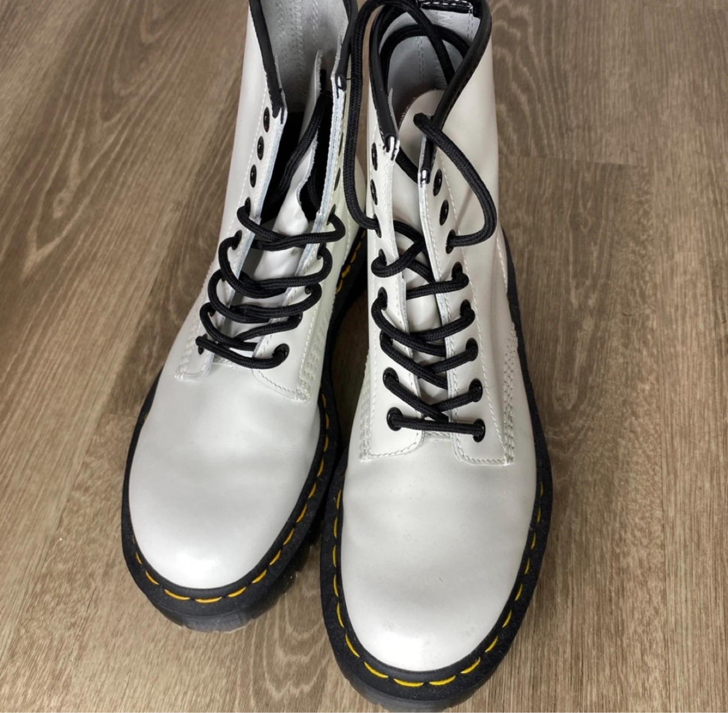 Dr. Martens White Platform Boots - photo 3
