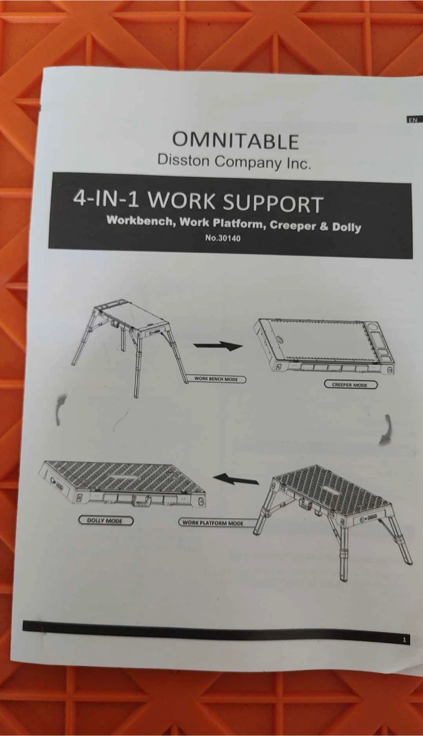 OMNITABLE 4-in-1 Work Support Workbench Creeper Dolly No.30140 - photo 4