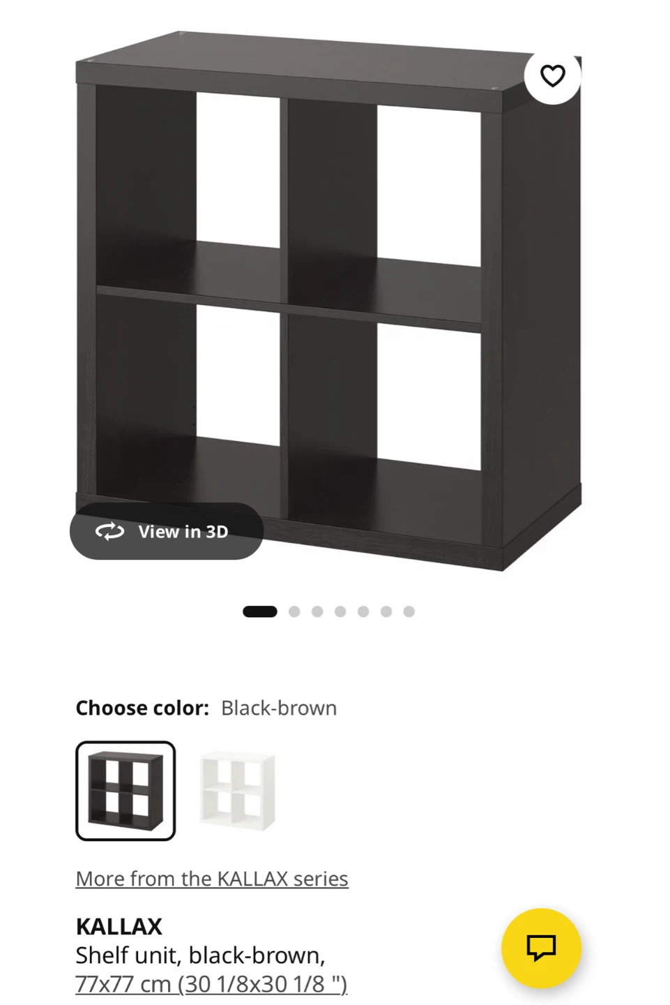 IKEA KALLAX 4-cube shelf unit, black-brown - photo 4