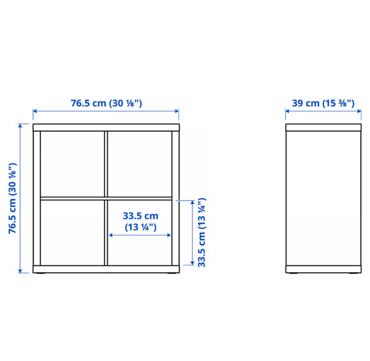 IKEA KALLAX 4-cube shelf unit, black-brown - photo 3