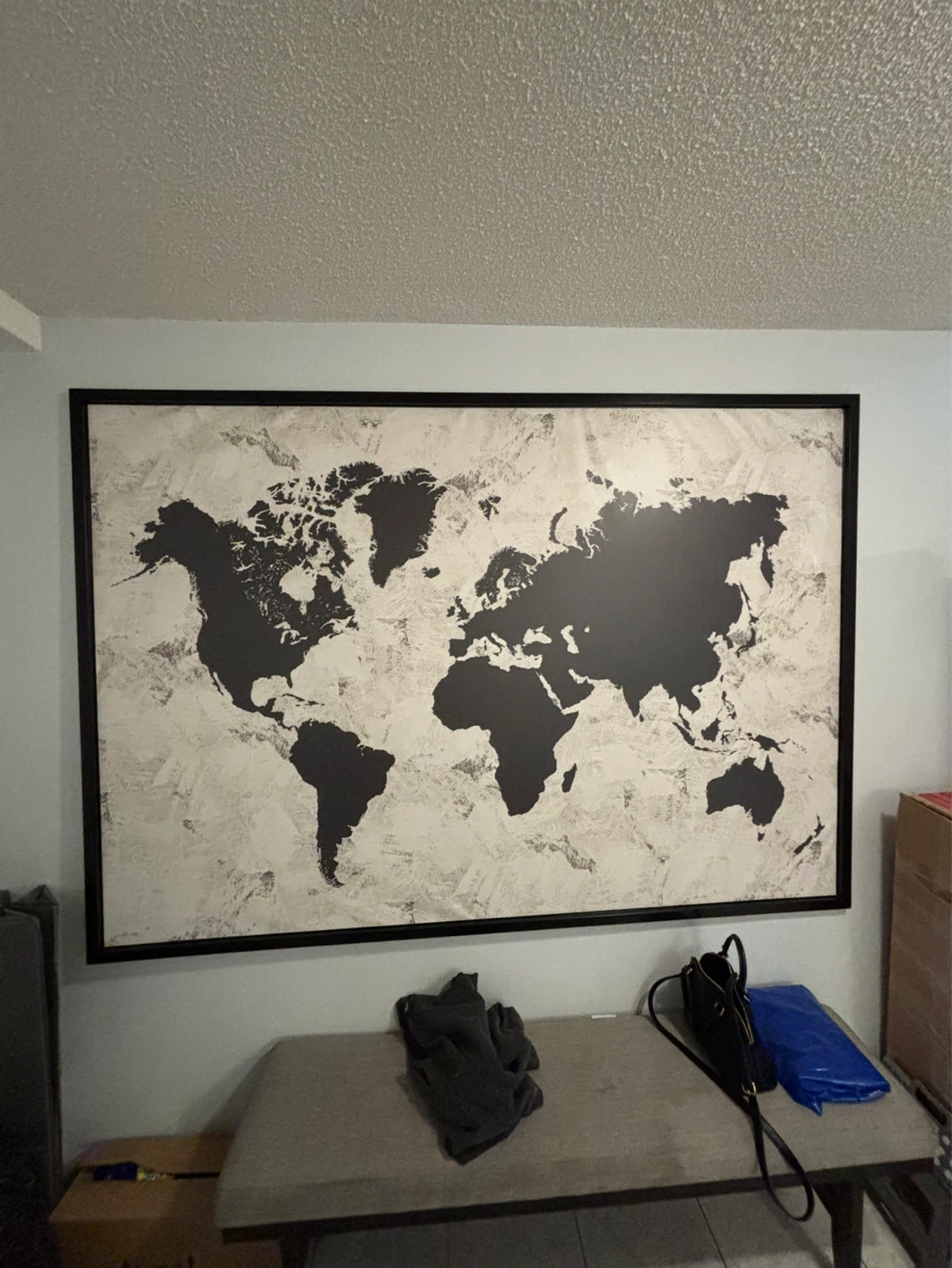 Framed World Map Wall Art