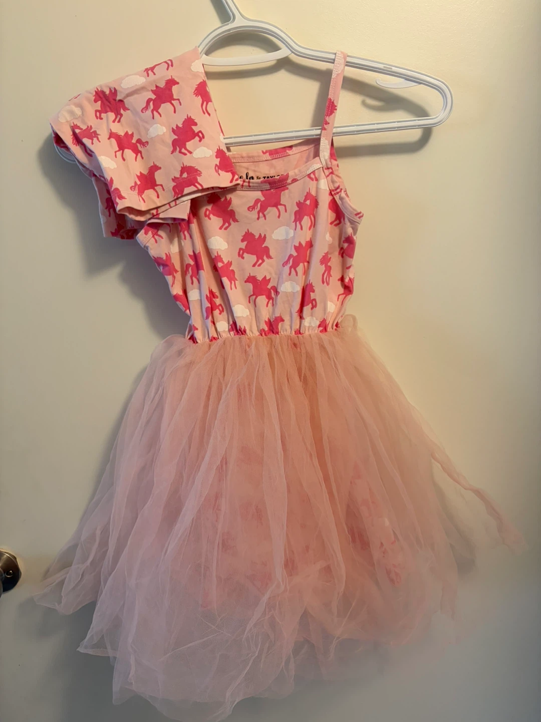 Girls Lola & Taylor Pink Pegasus Tulle Dress