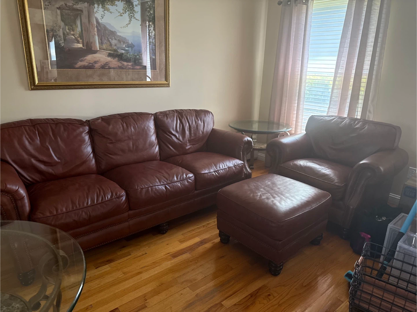 Natuzzi Leather Mart Brown Couch Set
