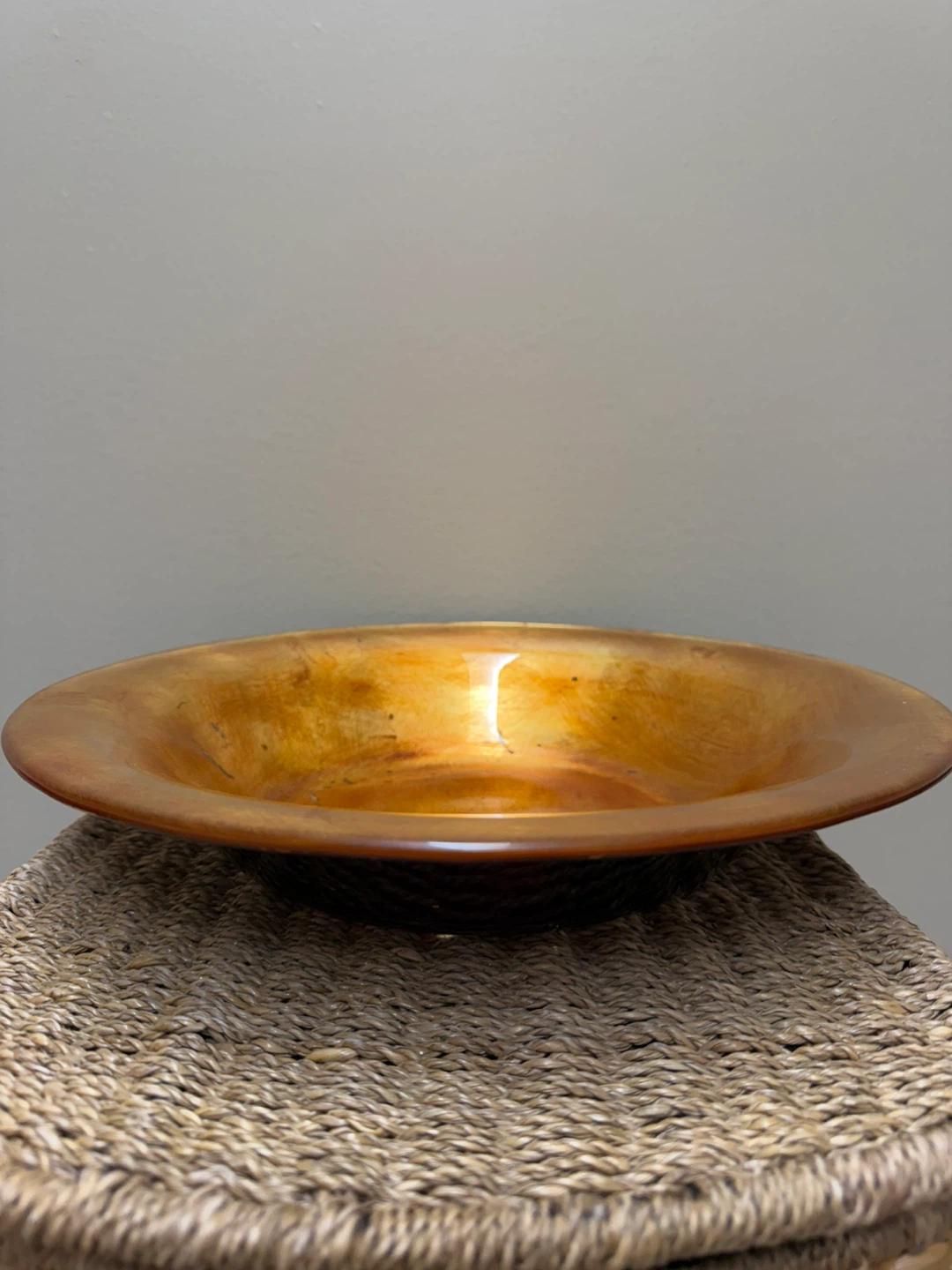 Decorative Glass Serving Bowl - Gold Swirl - photo 3