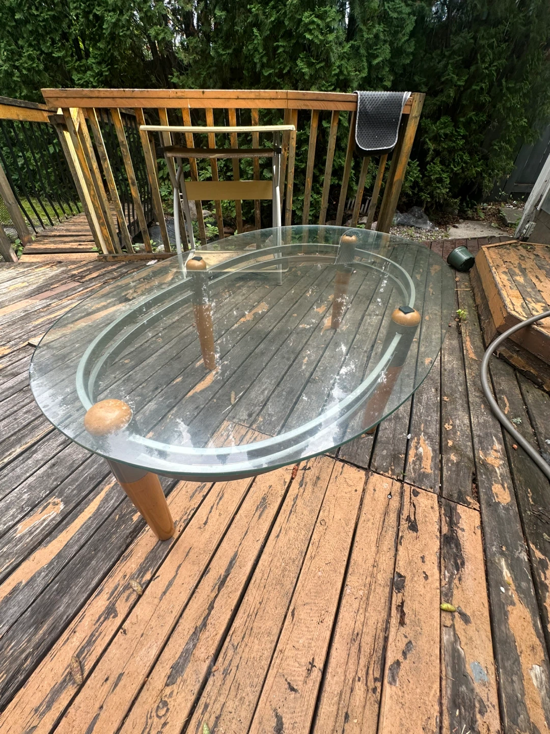 Glass Oval Coffee Table