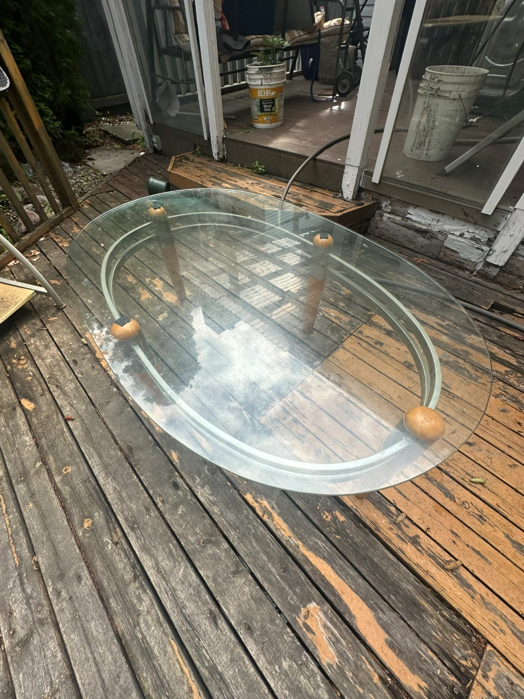 Glass Oval Coffee Table - photo 2