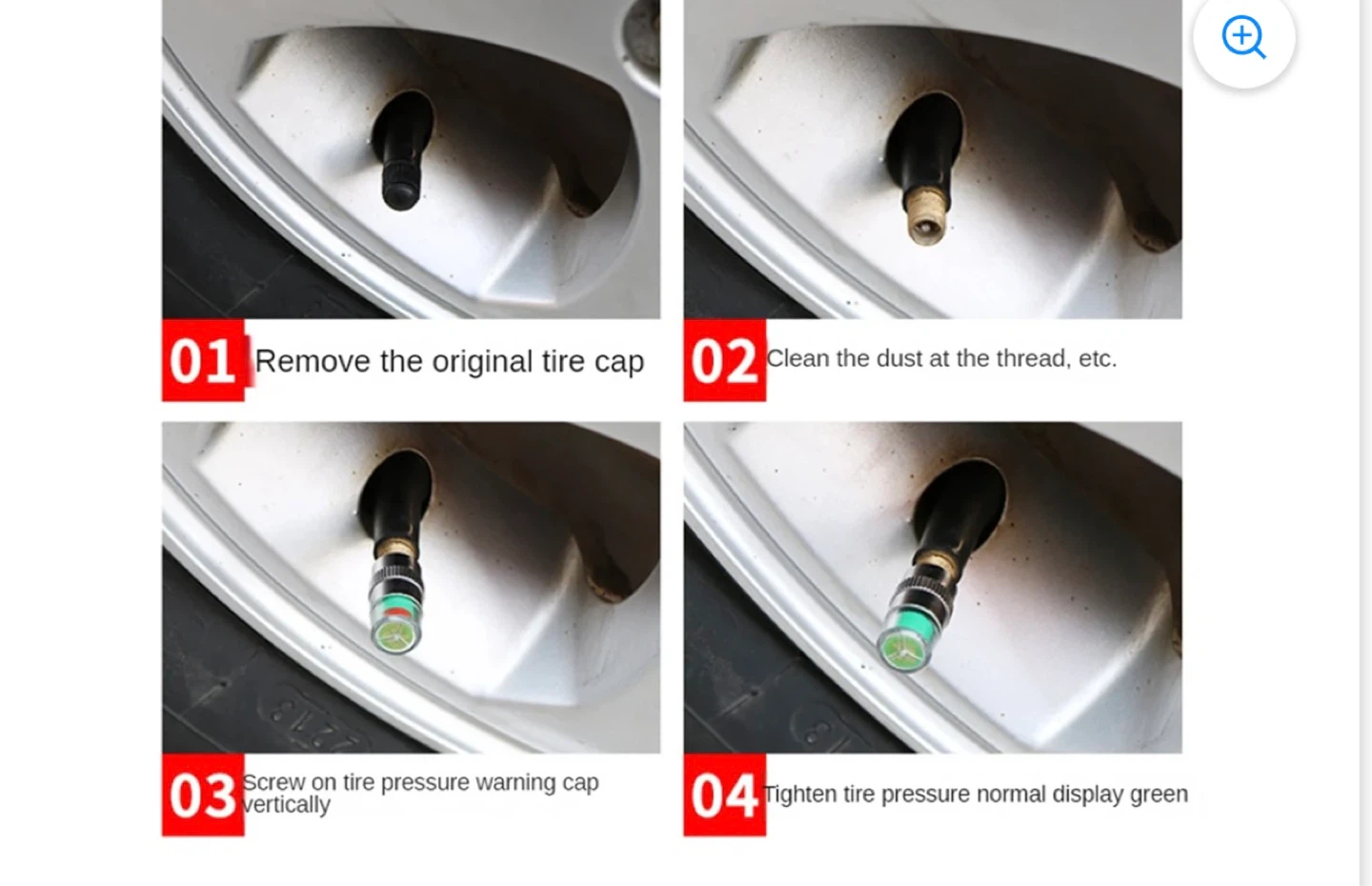 4x Air Alert Tire Valve Caps - photo 5