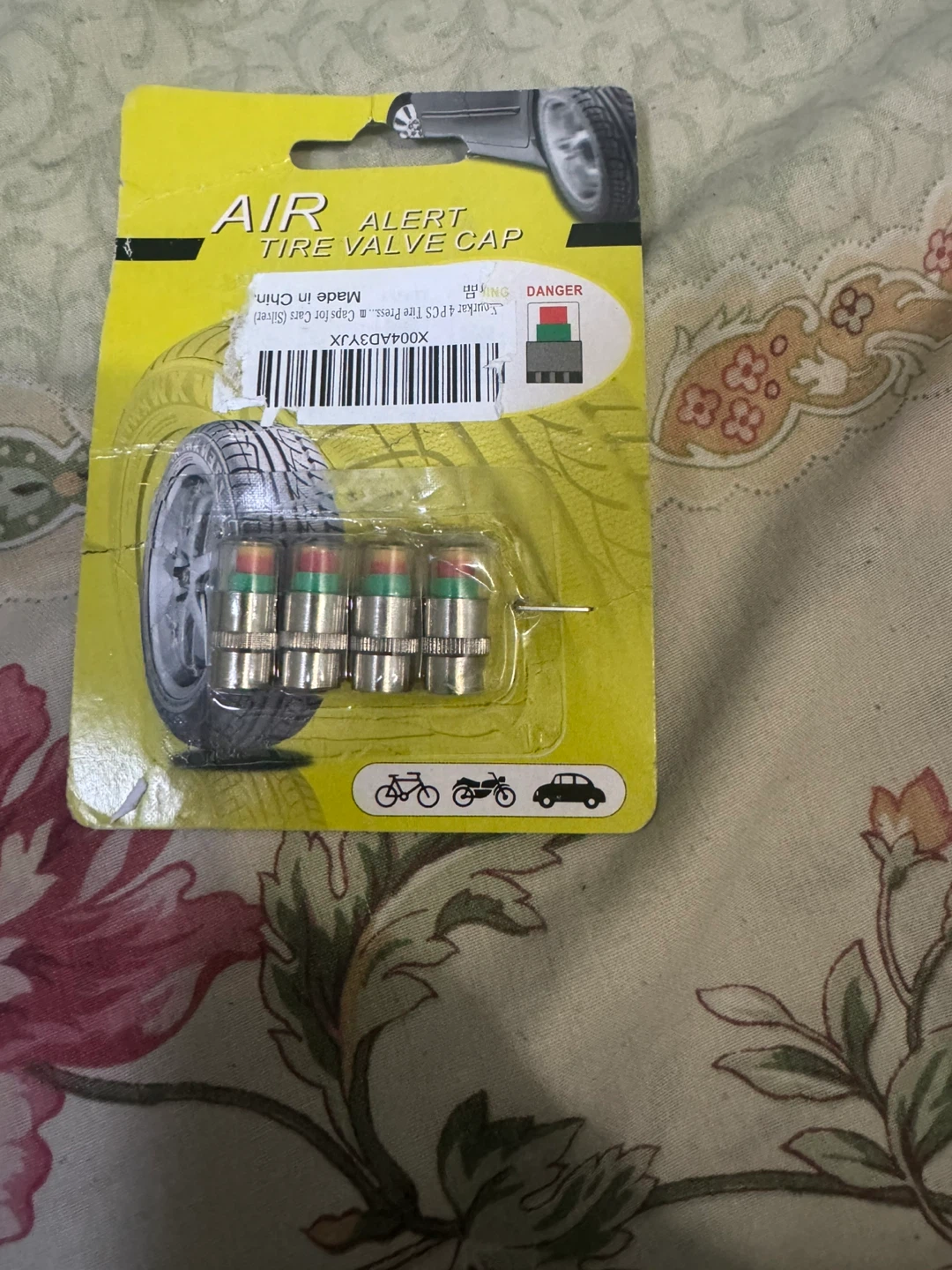 4x Air Alert Tire Valve Caps