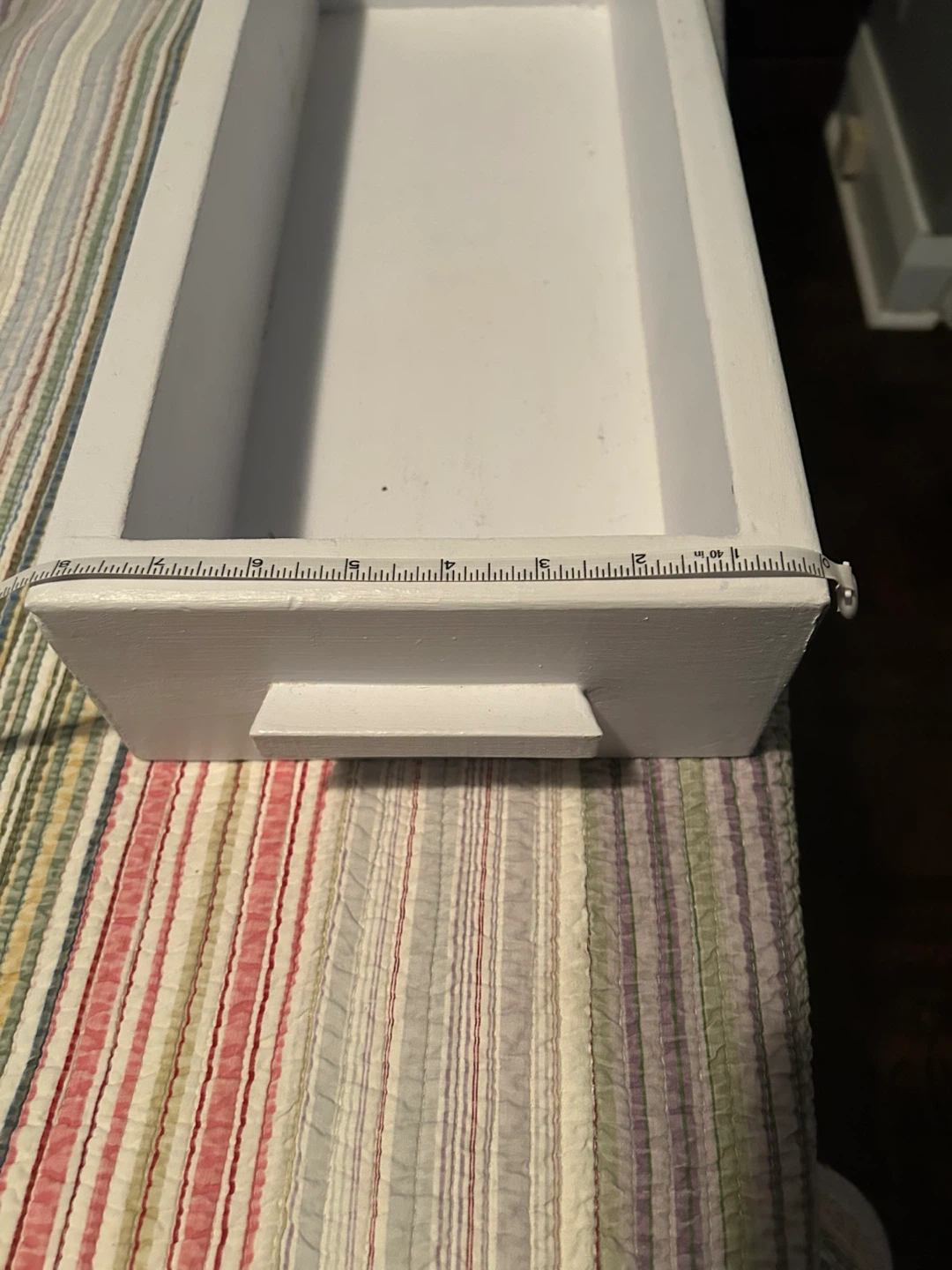 White Wooden Tray - photo 3