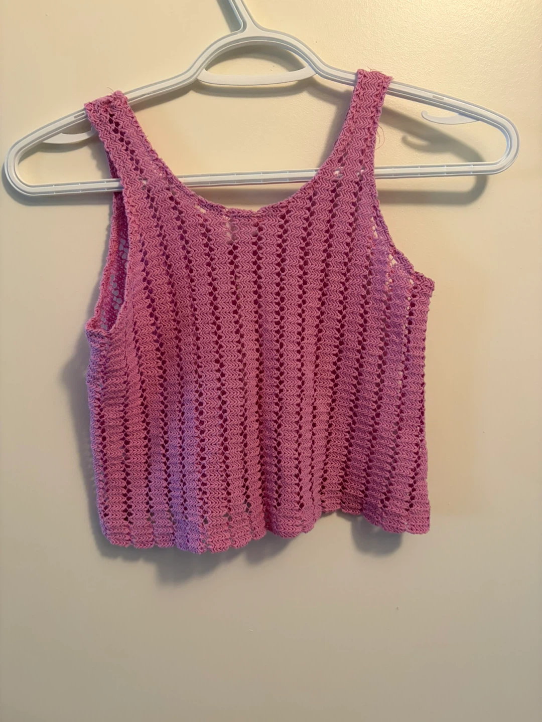 Girls Zara Pink Knit Tank Top