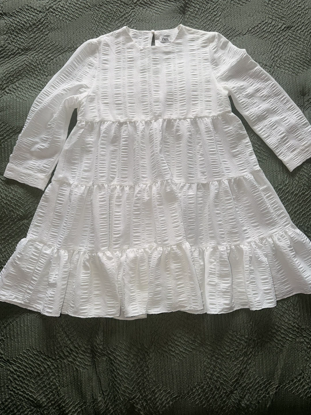 ZARA White ruffle Dress