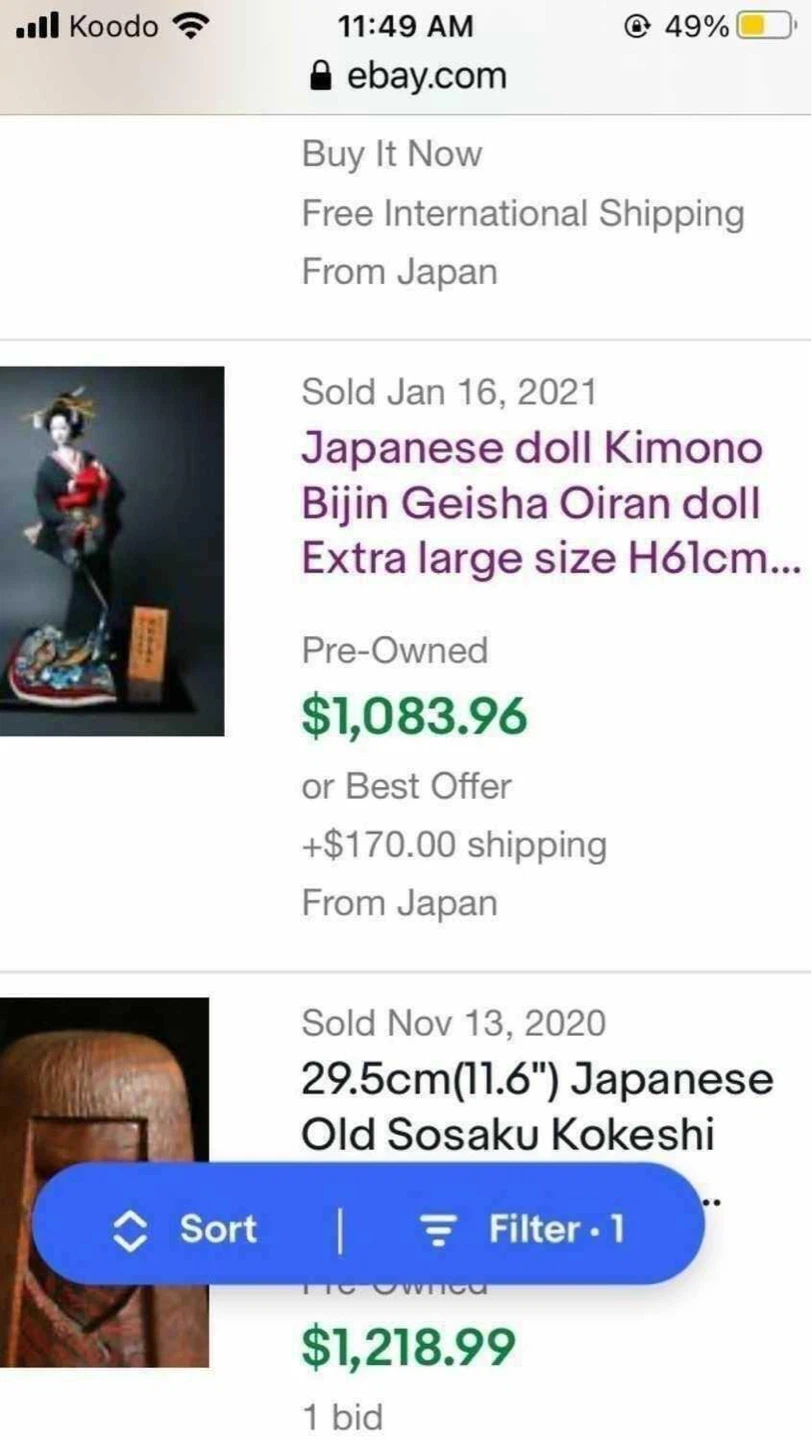 12 RARE Japanese ANTIQUE Dolls - photo 5