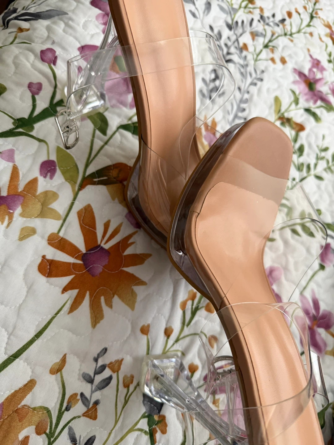 Clear Strap Heels with Block Heel - photo 2