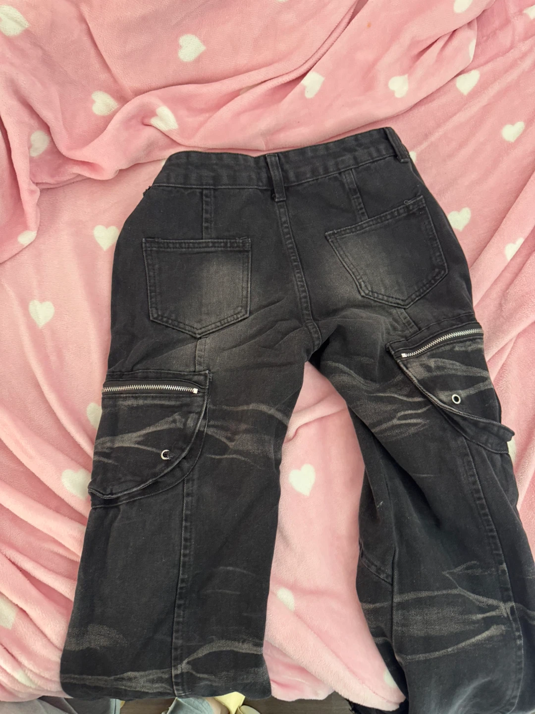 Women's Black Cargo Pants - photo 3