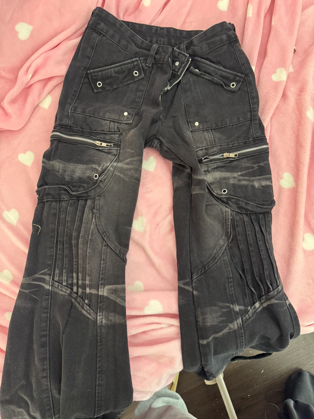 Women's Black Cargo Pants - photo 2