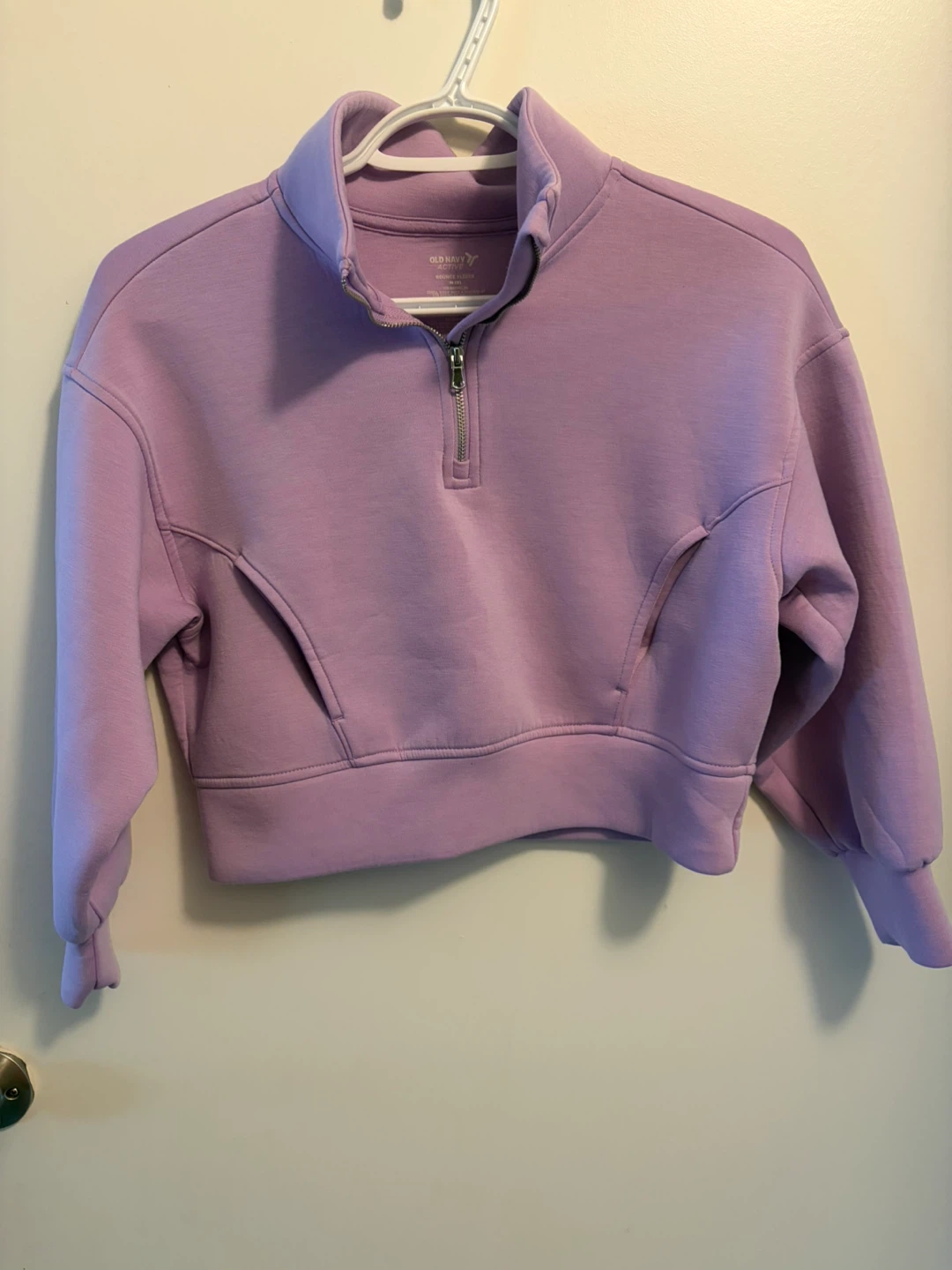 Kids Old Navy Active Bounce Fleece Quarter Zip Sweatshirt