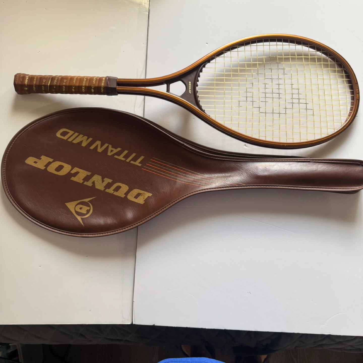 Vintage 1980’s Dunlop Titan Mid Tennis Racquet with Case