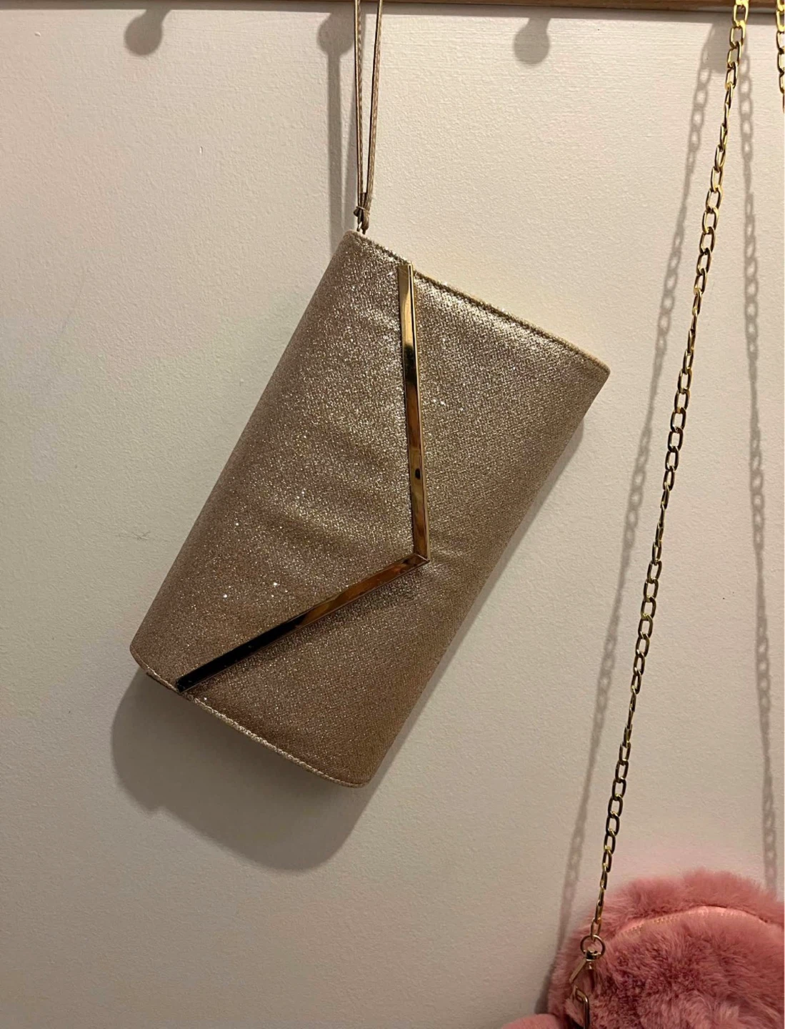 Gold Glitter Clutch