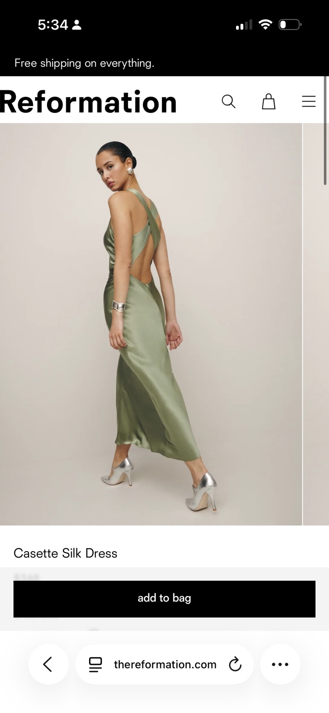 Reformation cassette dress