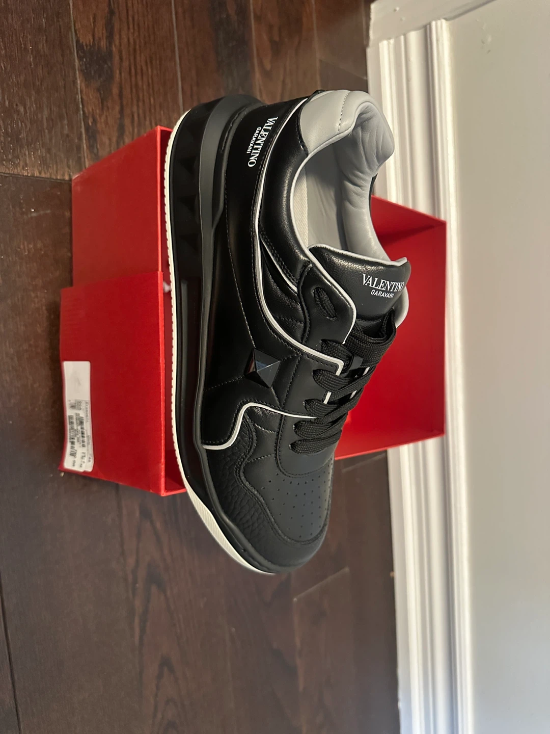 Valentino Garavani Black Leather Sneakers with Box - photo 3