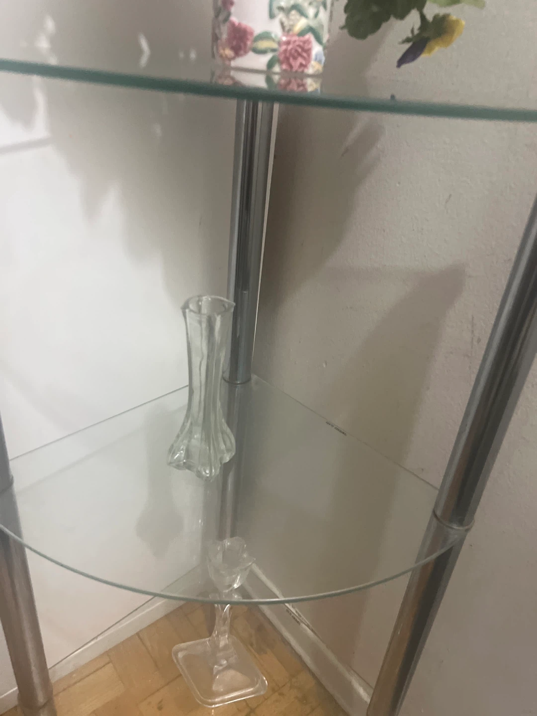 3-Tier Glass Corner Shelf Unit - photo 2