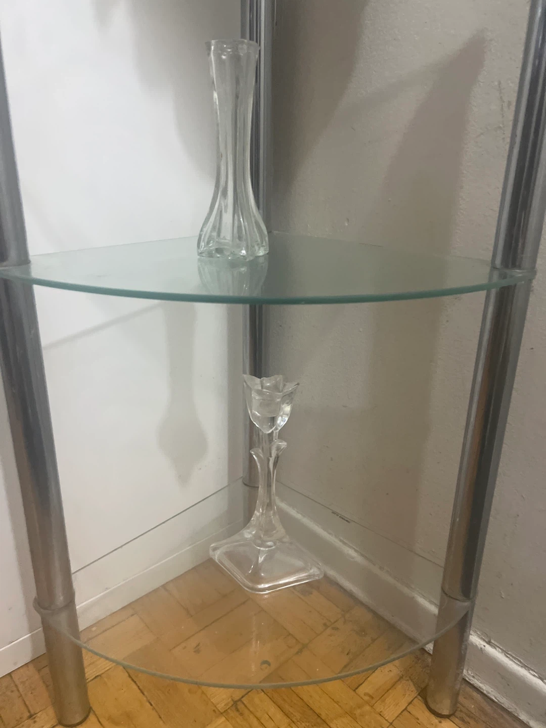 3-Tier Glass Corner Shelf Unit - photo 3