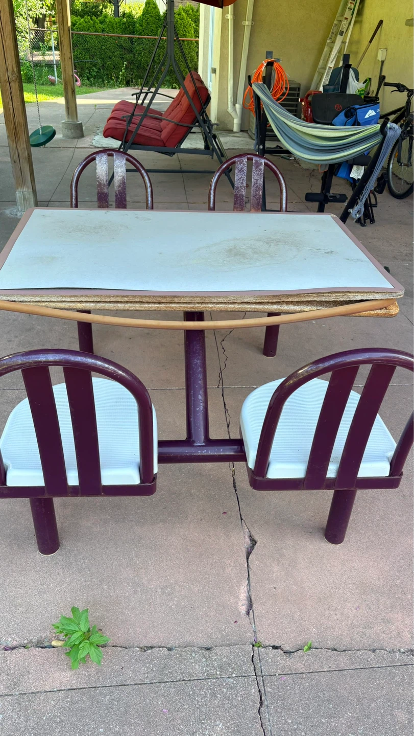 Iron Bench wi the chairs